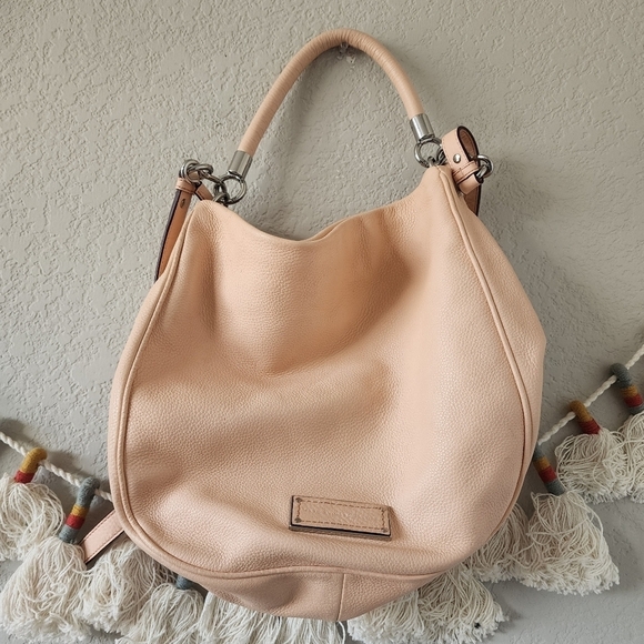 Marc Jacobs Covertible Hobo Tropical Peach Cow Leather Shoulder Bag Large - Picture 1 of 15